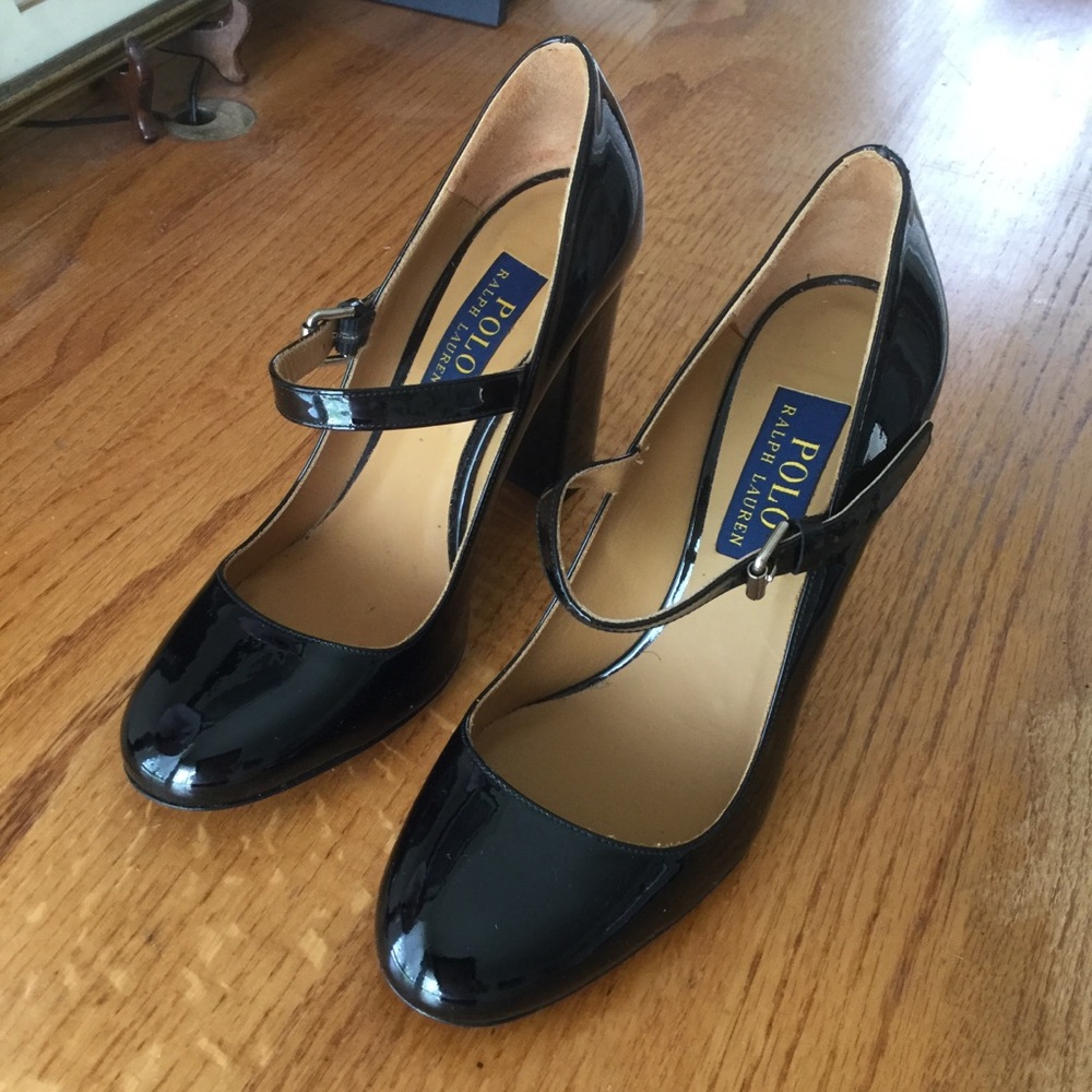Polo Ralph Lauren - black patent leather Mary Jane